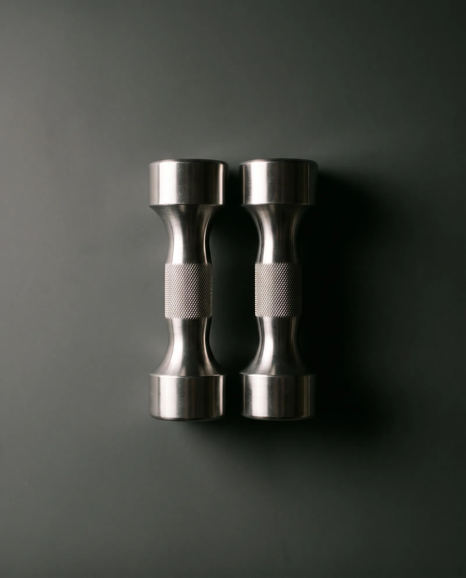 Hand Weights, 2 lb — Pair. Solid steel, no coating, no shell.